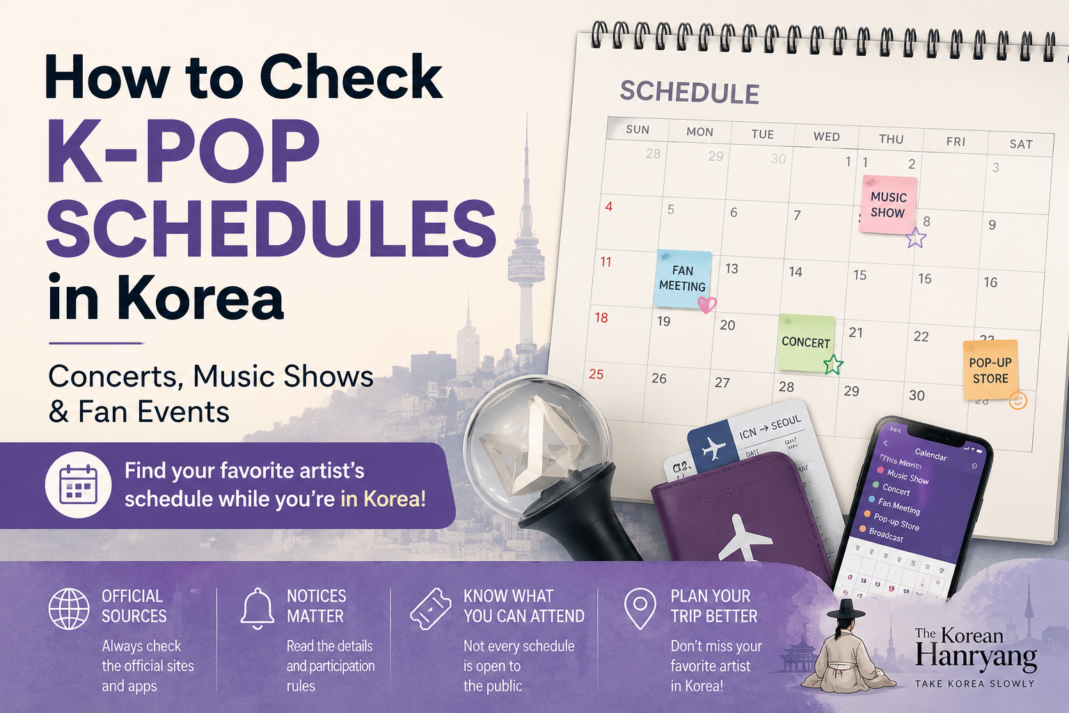 How to Check K-Pop Schedules in Korea: Concerts, Music Shows & Fan Events